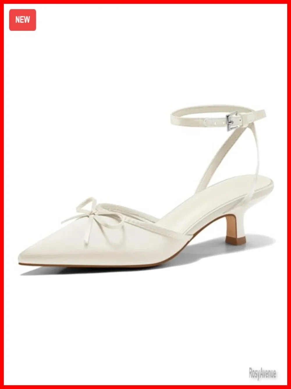 Satin Kitten Low Heels with Bow Closed Pointed Toe Short Pumps Dress Wedding